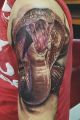 wąż kobra tatuaż na ramieniu