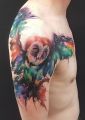 nice owl tattoo on arm
