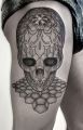 czaszka geometryczne tatuaże
