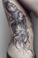 Steampunk Octopus Tattoo On Side