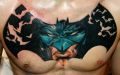 logo batman chest tattoo