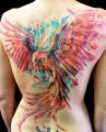 amazing phoenix tattoo on back