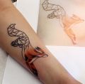 geometric fox tattoo