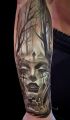 tatuaże iluzje - twarz las