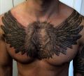 leon wings tattoos on chest
