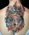 wolf tattoo on chest