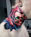neck tattoos | skull