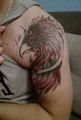 phoenix head tattoo on arm