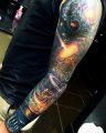 space sleeve tattoo