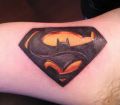 super bat logo tattoo
