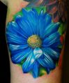 tattoo blue flower