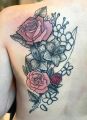 flowers tattoos on back