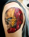 iron man skull tattoo