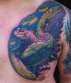 turtle tattoo on chest
