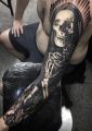 skeleton death tattoo sleeve