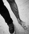 tattoo tree on leg for men