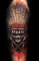 awesome indian skull tattoo