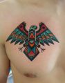 Native tattoo - hawk