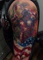 Iron Man USA flag tattoo