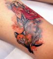 Colorful Fox Tattoo