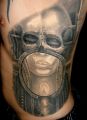 skull girl face tattoo