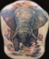 big realistic elephant tattoo