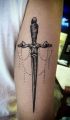 dagger tattoo for girl