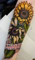 słoneczniki tatuaże kwiaty na ręce