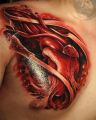 realistic heart tattoo