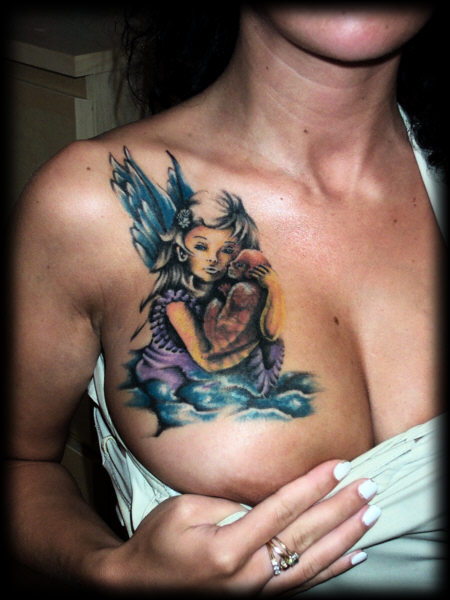 Aniołek tatuaż Tatuaż skrzydła