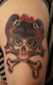 tatuaż czaszka dziewczynka