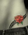 red flower tribal tattoo