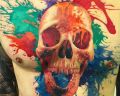 body painting skull
