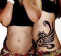 tribal tattoo on hips