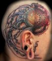 meduza tatuaż na głowie