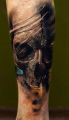 amazing 3d skull tattoo