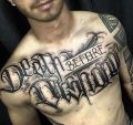 Death on chest tattoos