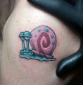 funny snail tattoo