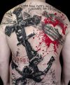 anchor amazing tattoo on back