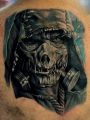 gas mask skull tattoo