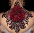 Dahlia ornamental tattoo